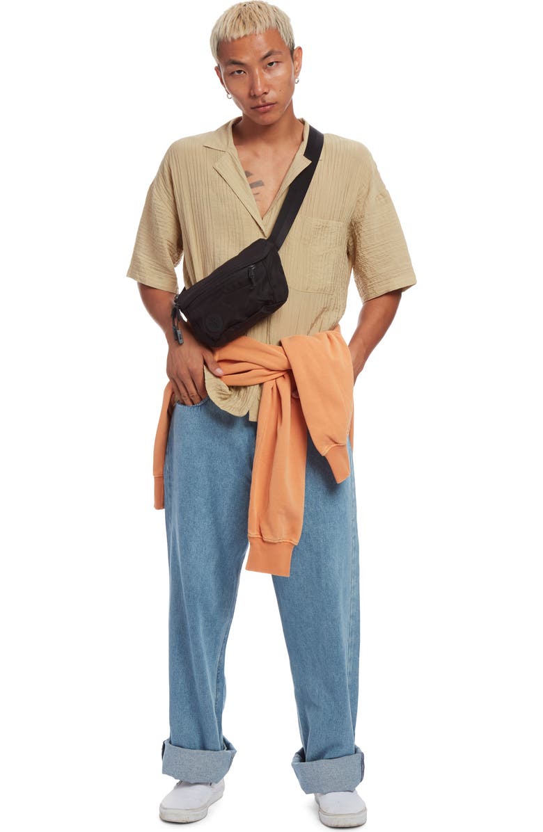 Baboon to the Moon Nylon Belt Bag, Alternate, color, Black