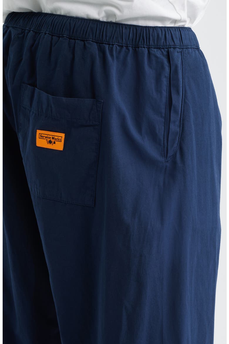 Easy Organic Cotton Canvas Chef Pants, Alternate, color, NAVY
