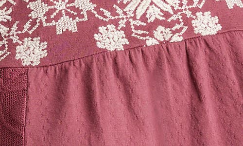 Lucky Brand Embroidered Cotton Tank In Brown
