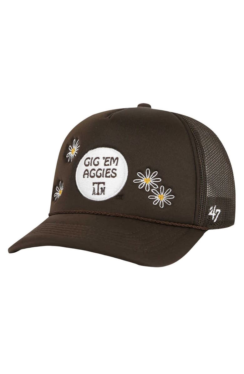 '47 Women's '47 Brown Texas A&M Aggies Tamu Radical Hitch Trucker Adjustable Hat, Main, color, Brown