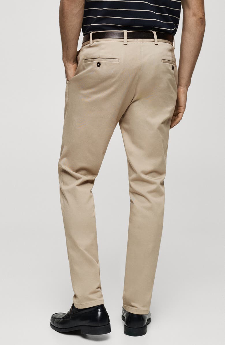 MANGO Serge Slim Fit Twill Chino Pants, Alternate, color, Beige