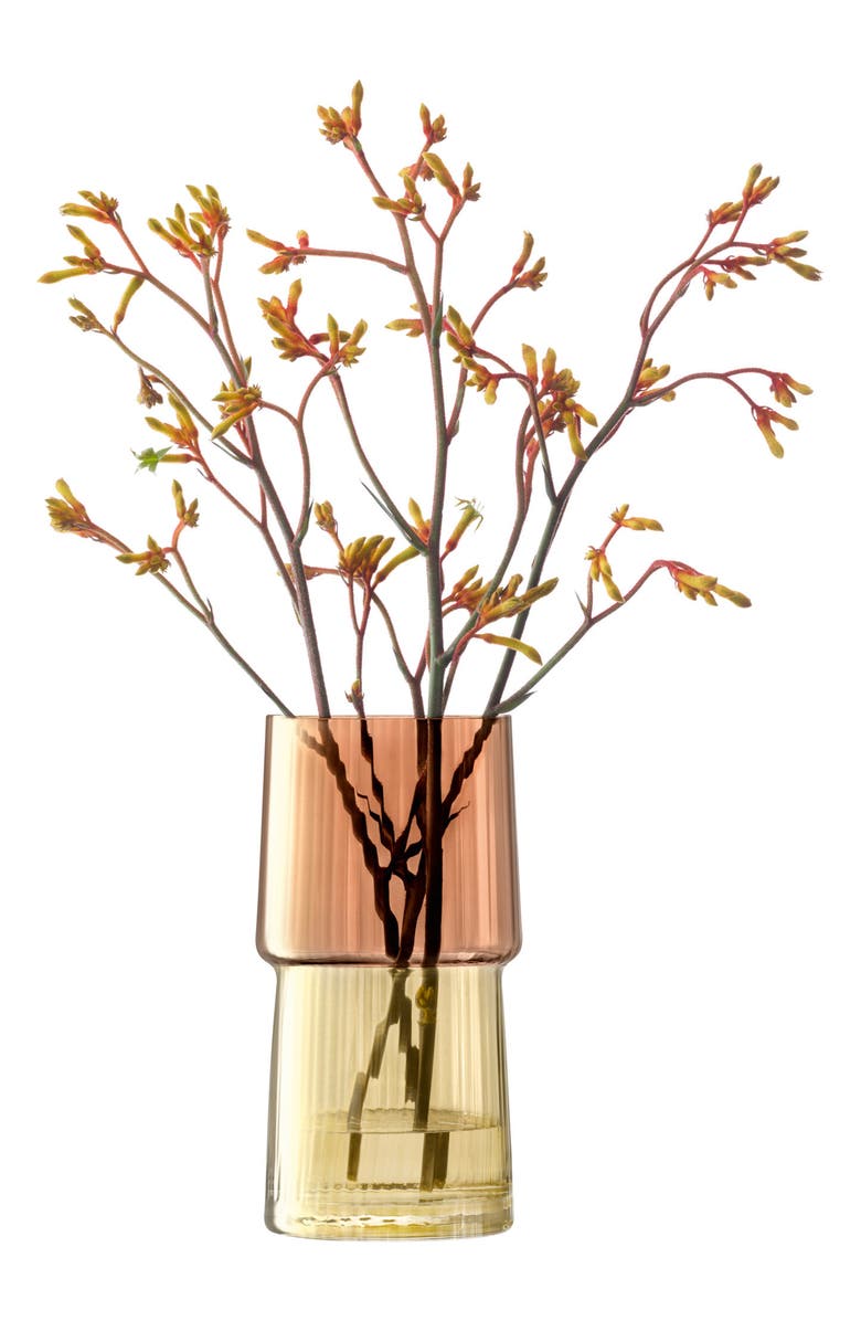 LSA Gems Glass Vase, Alternate, color, Amber/Orange