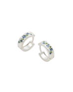 Fable England Forget-Me-Not Mini Hoop Earrings Silver