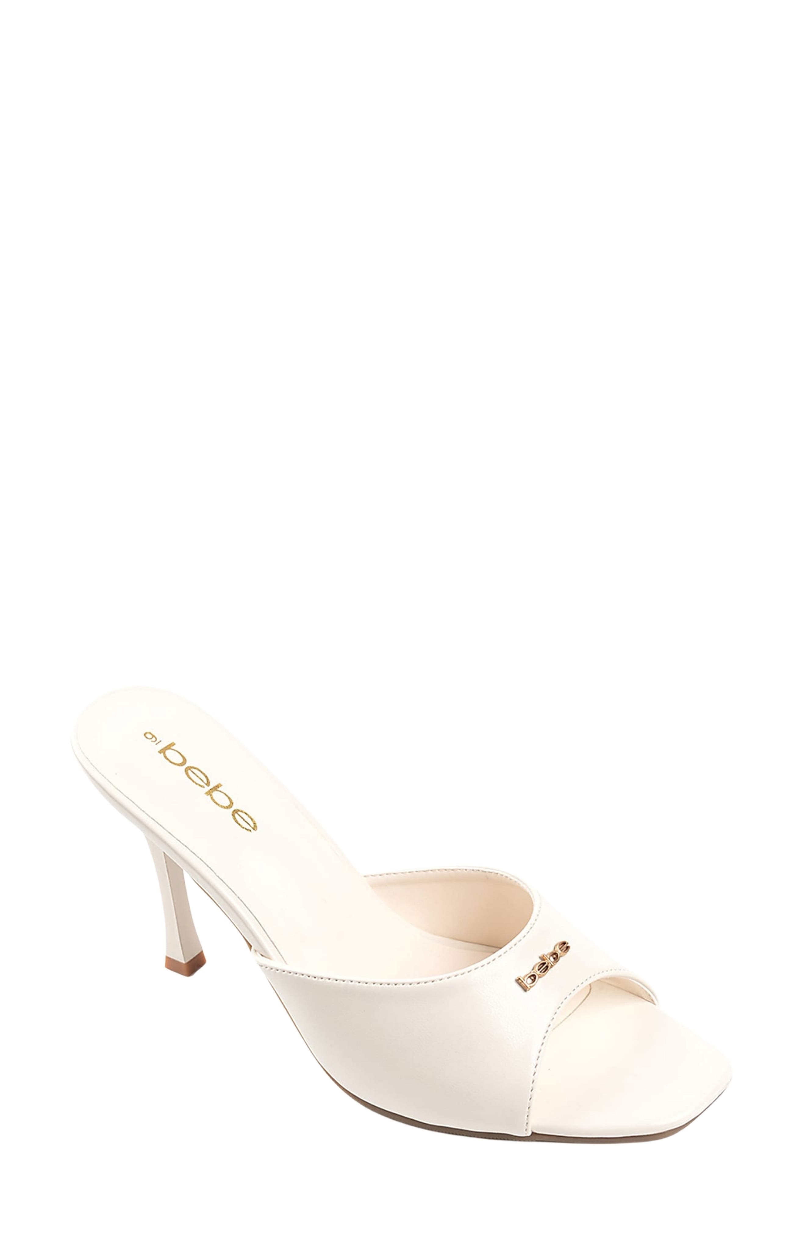 bebe Stiletto Mule Sandal, Main, color, 