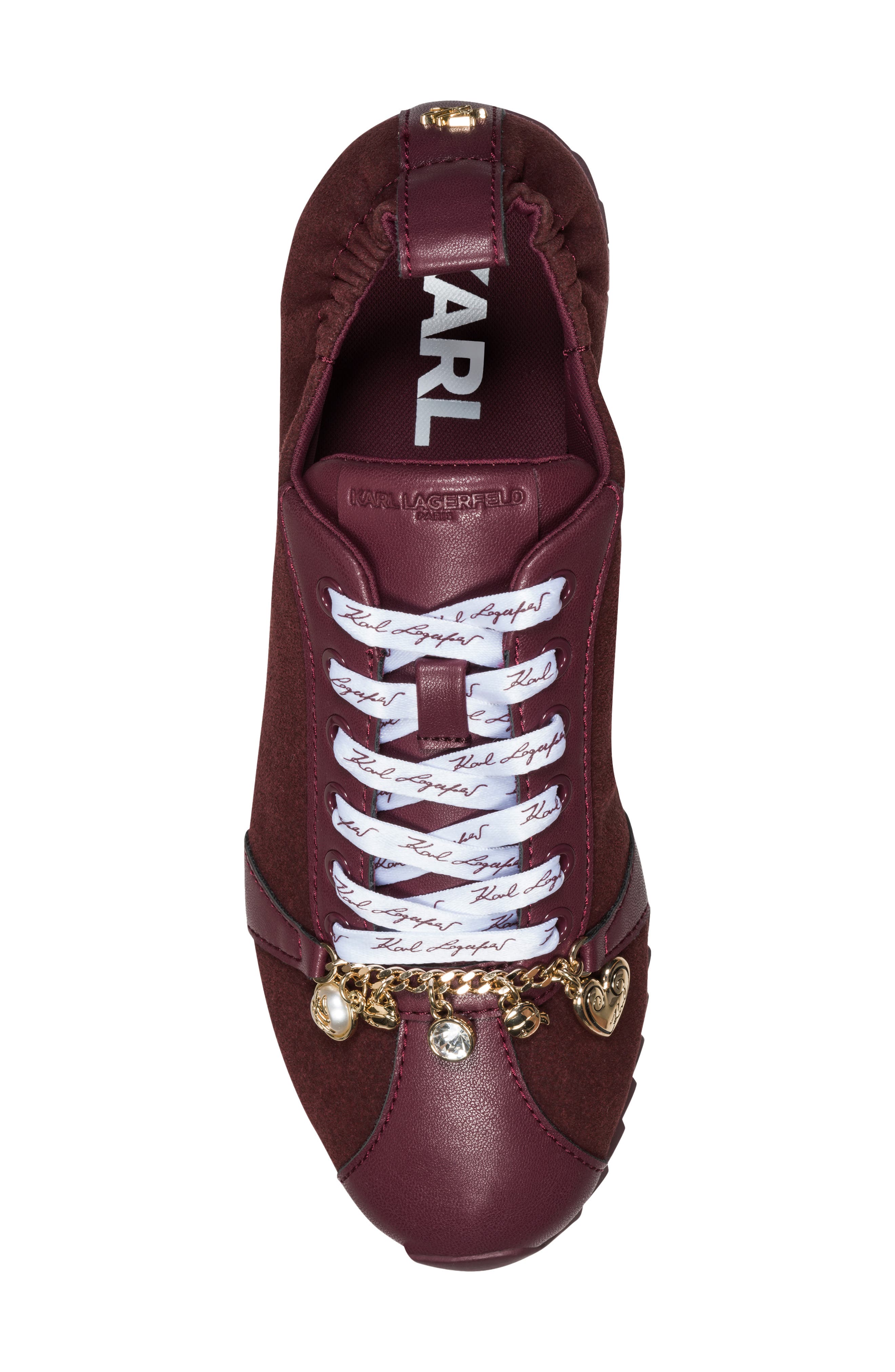 Adrianna Lace Up Sneaker, Alternate, color, BURGUNDY