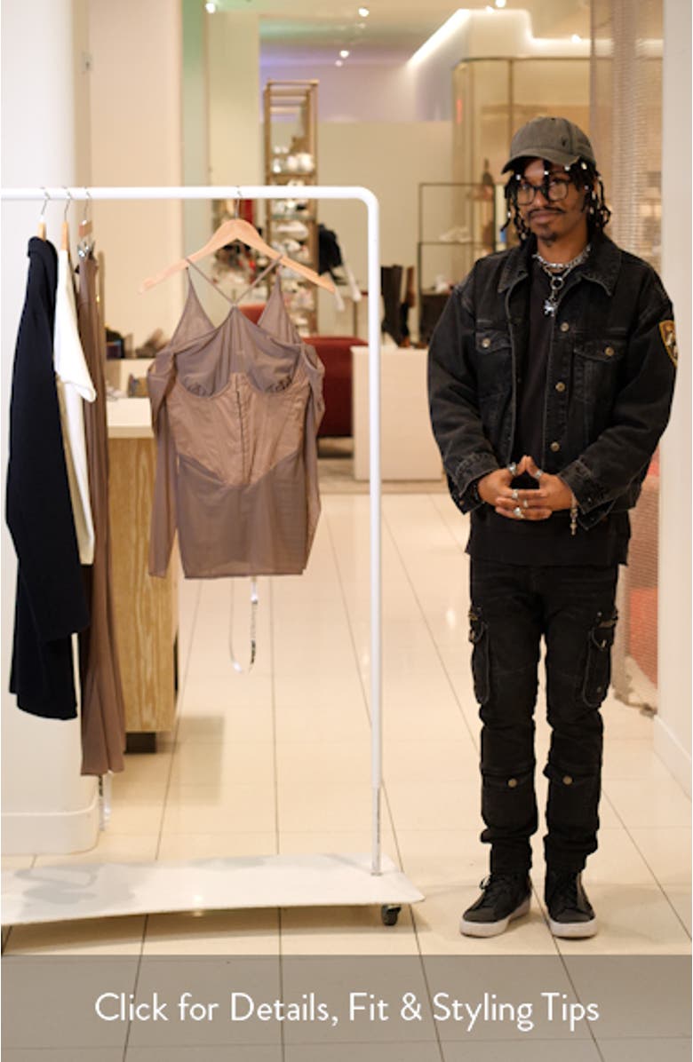 Off the Shoulder Long Sleeve Corset Minidress, sales video thumbnail