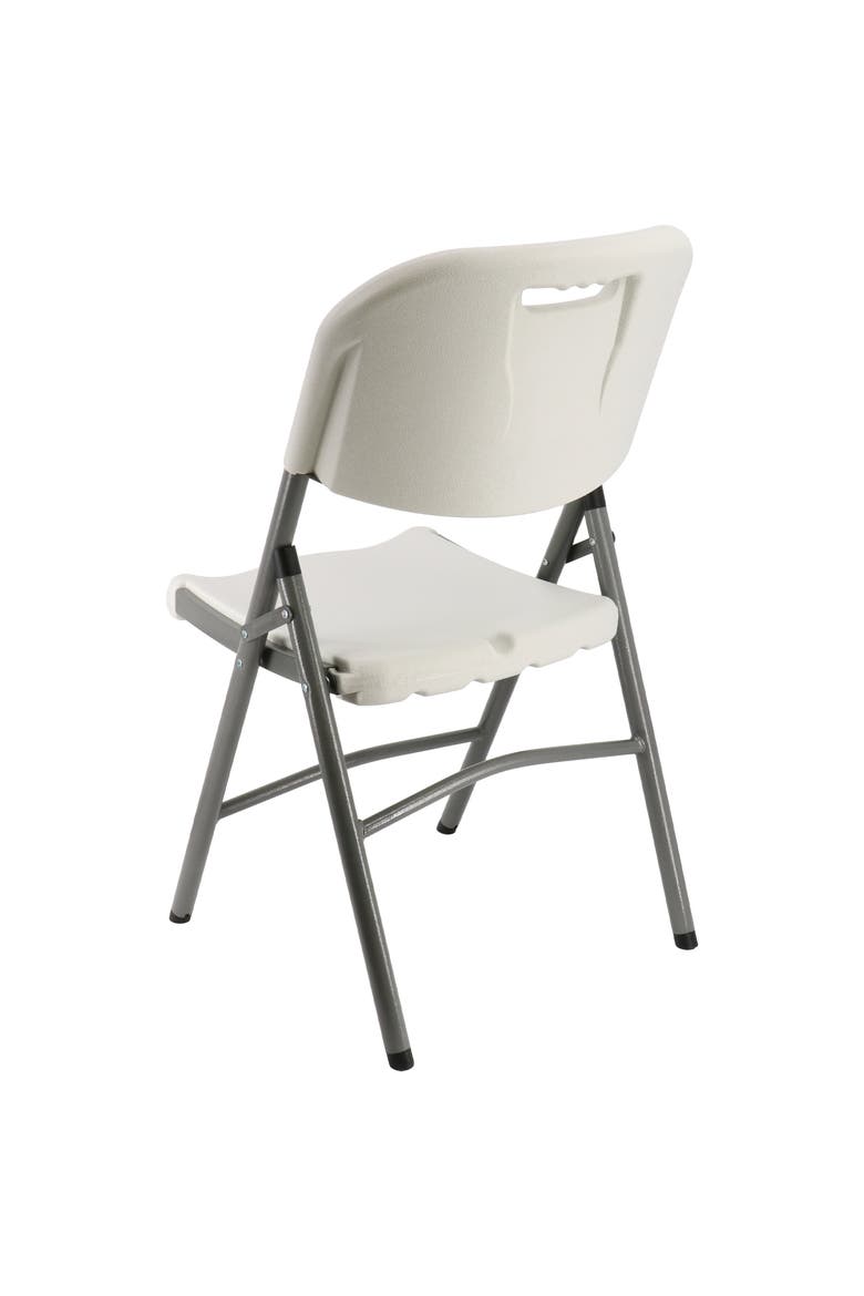 4 Piece Stackable Folding Chairs, Alternate, color, White