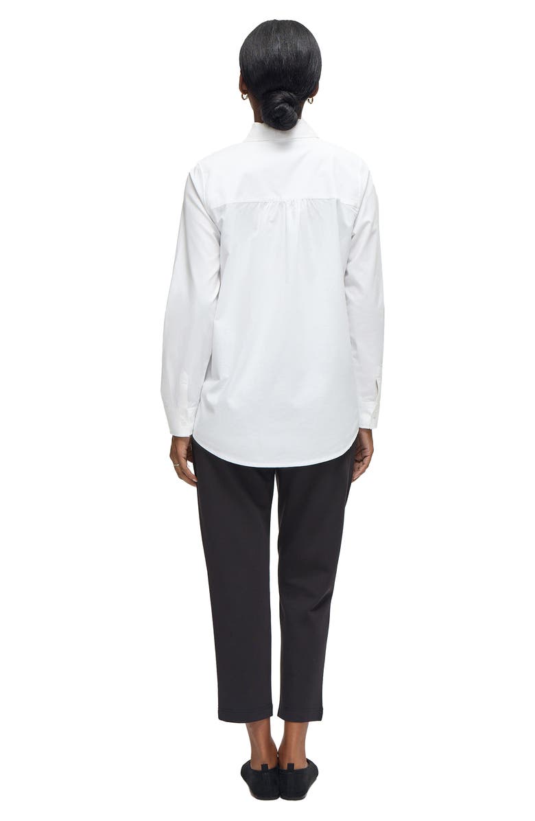 Ingrid & Isabel Maternity Poplin Button Down, Alternate, color, White