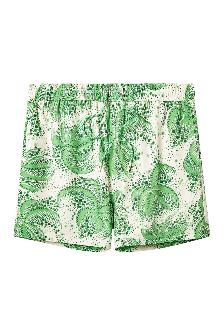 Palm Fronds Swim Trunks, Main, color, Green