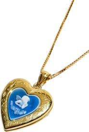 The M Jewelers The Blue Angel Photo Locket Necklace
