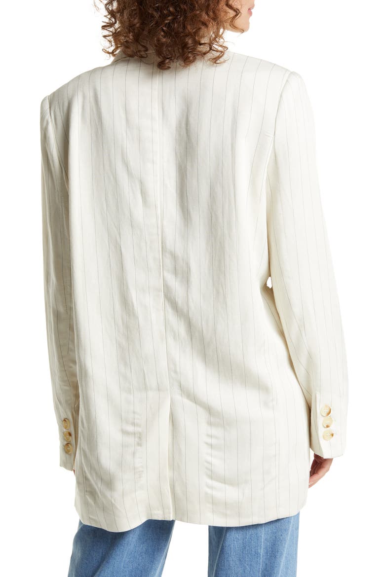 Crosby Pinstripe Menswear Blazer, Alternate, color, IVORY COMBO