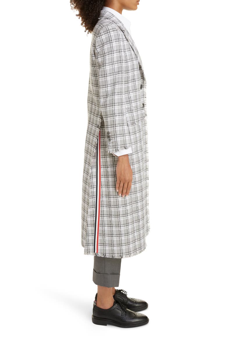 Fray Tweed Coat, Alternate, color, MEDIUM GREY