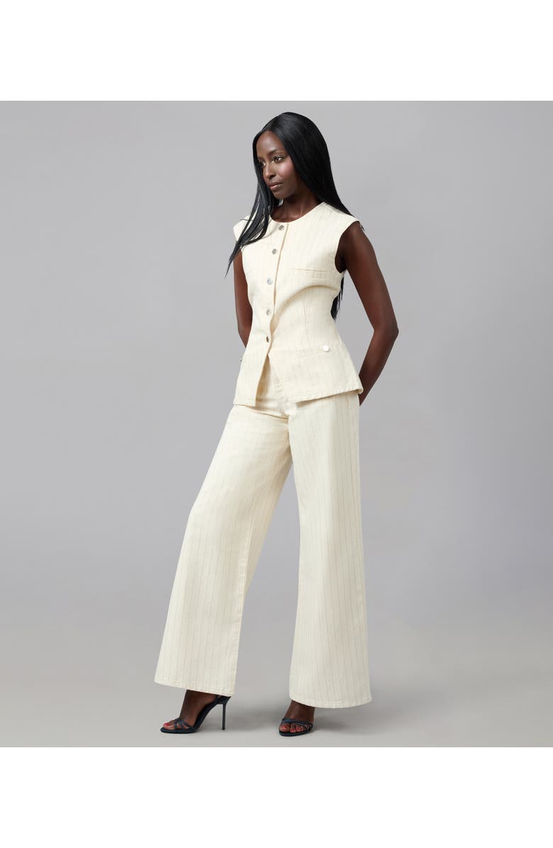 Lola Denim Emma Denim Vest, Alternate, color, Silver Lining