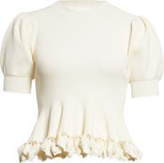 Ulla Johnson Esma Puff Sleeve Rib Top