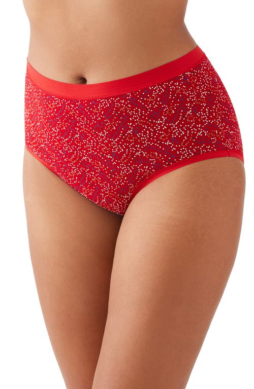 Wacoal Understated Cotton Blend Briefs In Red