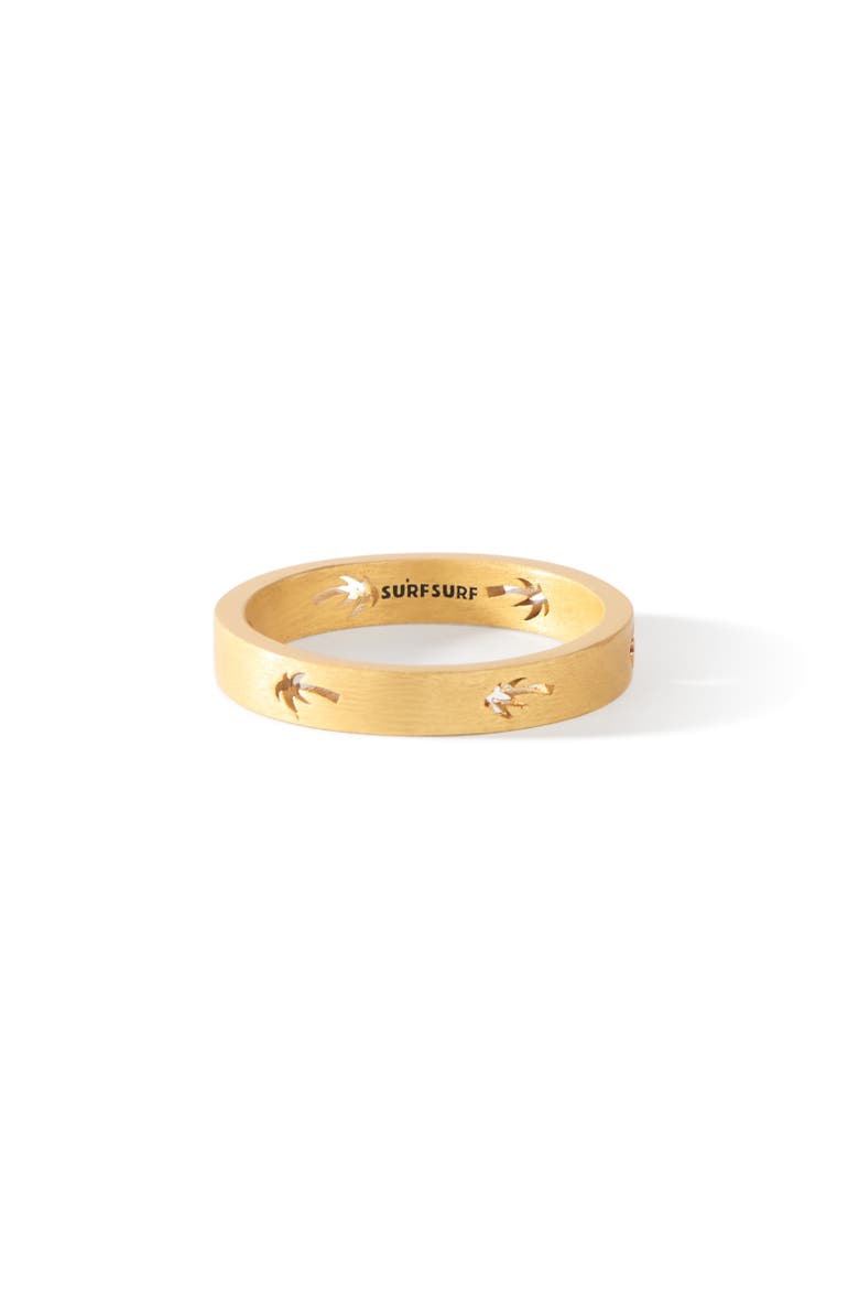 The South Beach Palm Tree Ring, Main, color, Gold
