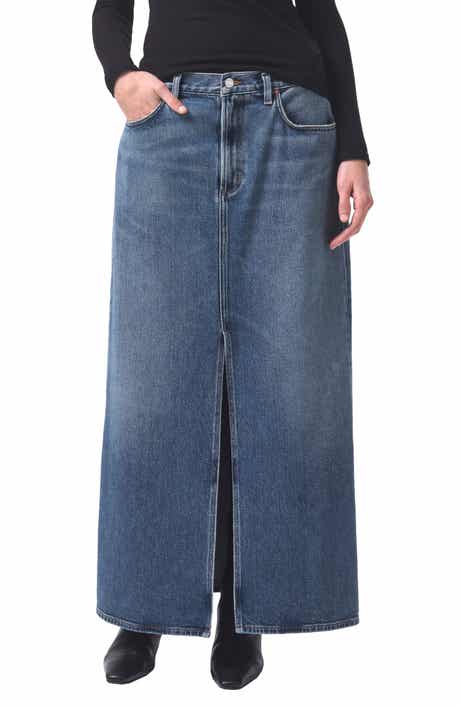 AGOLDE Leif Longline Denim Skirt