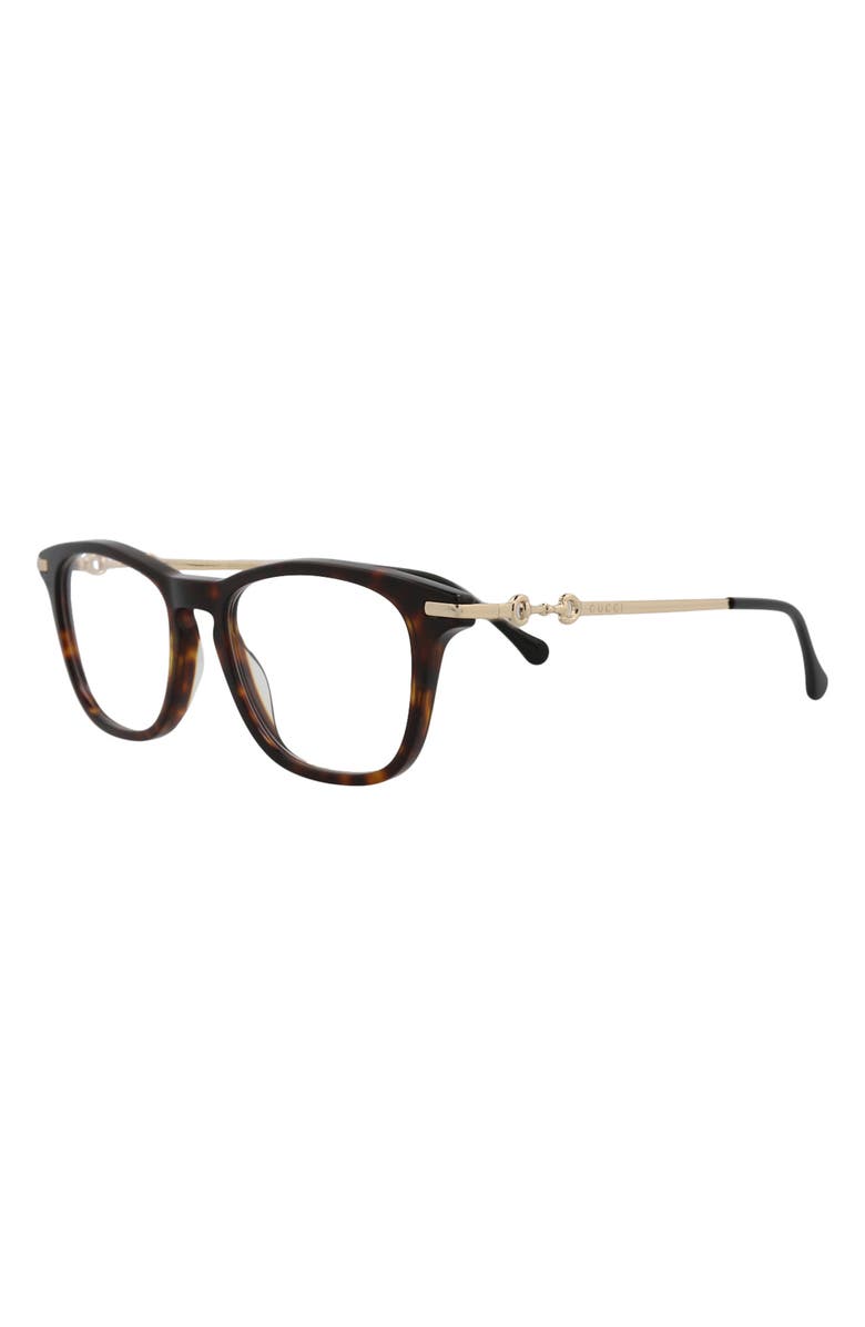 Gucci Fashion 50mm Rectangular Optical Glasses, Alternate, color,
