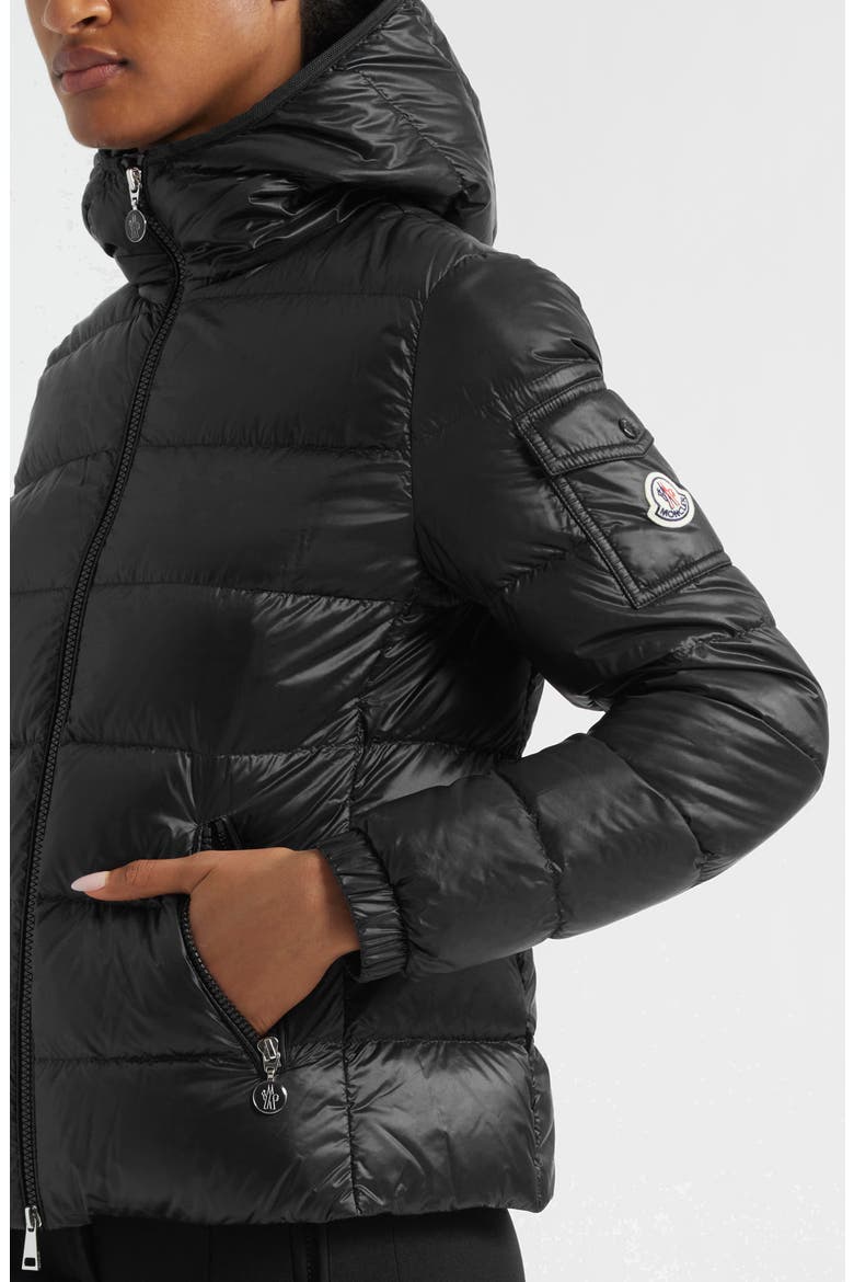 Gles Hooded Down Jacket, Alternate, color, BLACK