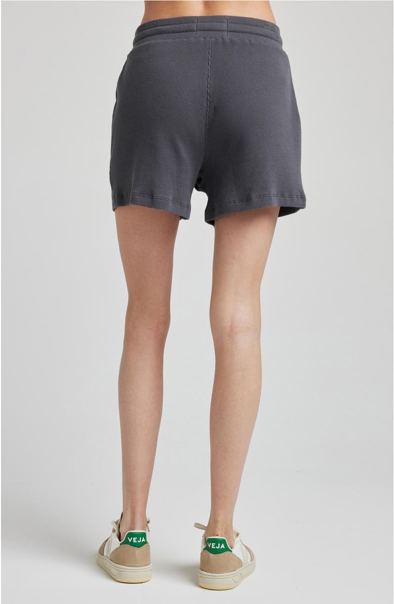 Losano Organic Cotton Drawstring Short, Alternate, color, Charcoal