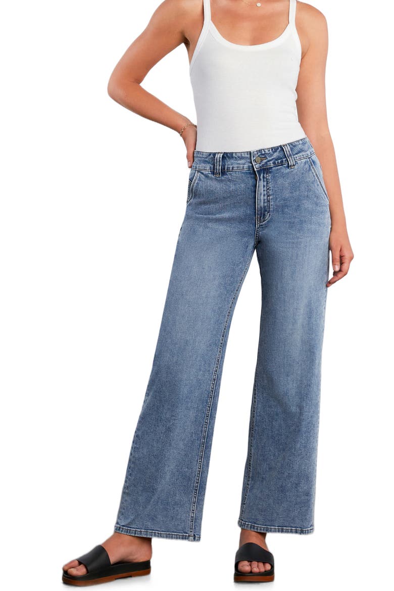 Kellie High Waist Relaxed Straight Leg Jeans, Alternate, color, ATLANTIC BLUE