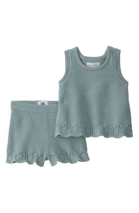 Scalloped Organic Cotton Tank Top & Shorts Set (Baby)