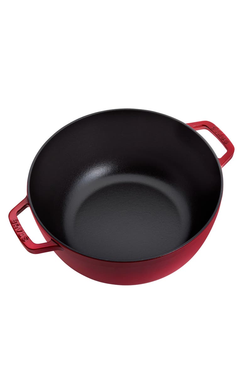 Staub 5-Quart Enameled Cast Iron Cocotte, Alternate, color, Cherry