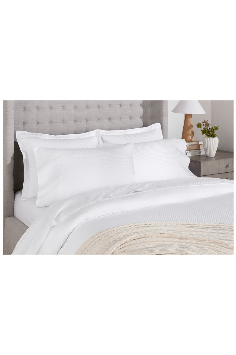 Signature Stripe Sheet Set, Alternate, color, WHITE