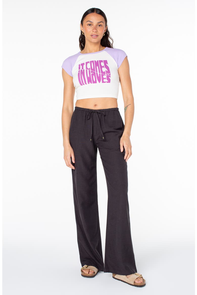 Comes in Waves Crop Graphic T-Shirt, Alternate, color, LILAC BREEZE COMES IN WAVES