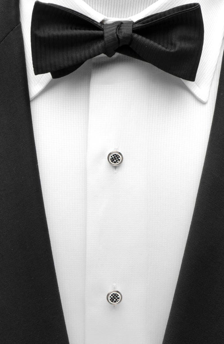 Cufflinks, Inc. Checkerboard Studs, Alternate, color, Black