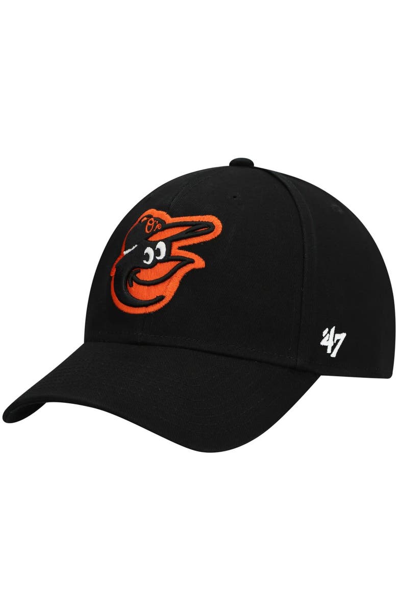 '47 Men's '47 Black Baltimore Orioles Legend MVP Adjustable Hat, Main, color,