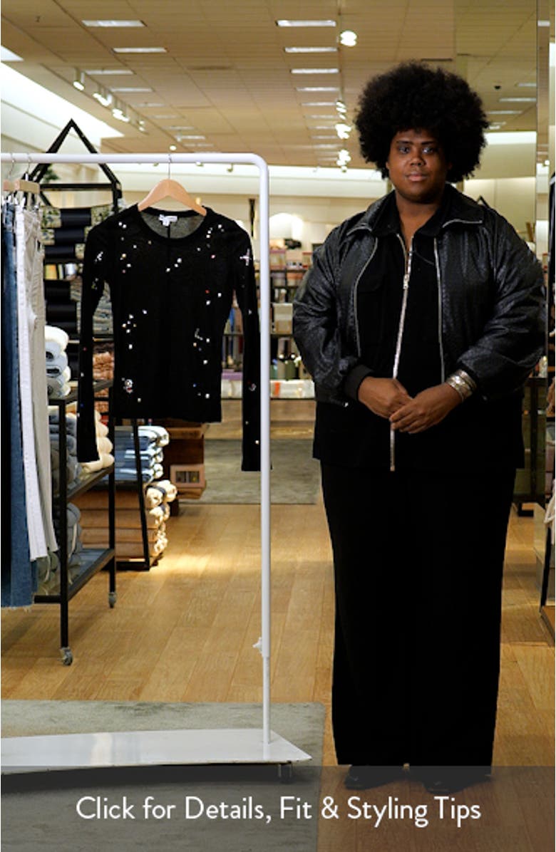 Studded Long Sleeve Knit T-Shirt, sales video thumbnail
