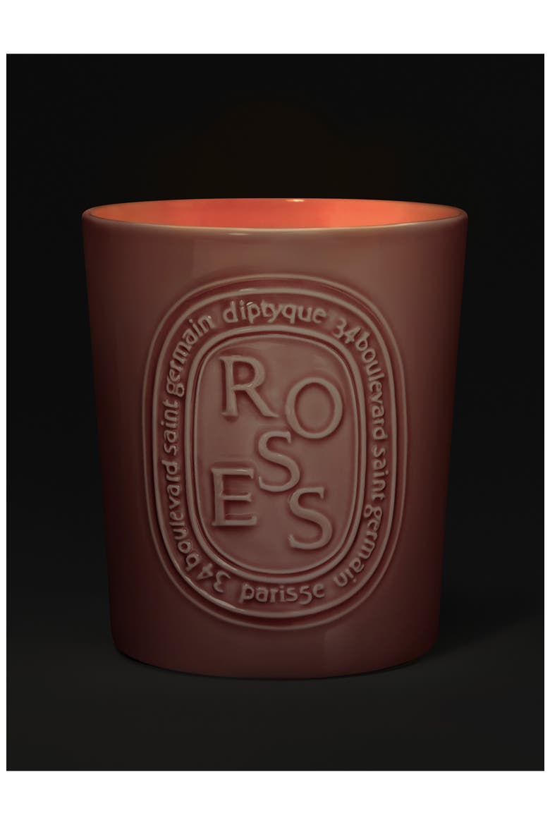 Roses Large Scented Candle, Alternate, color, PINK VESSEL
