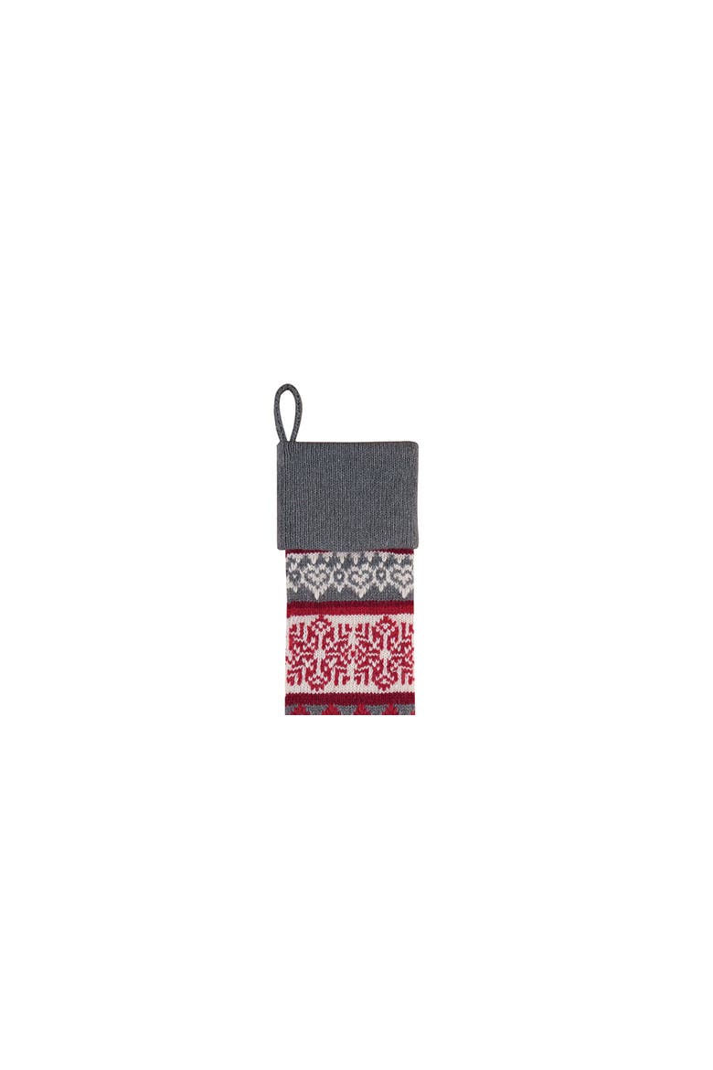 Winter Snowflake Stocking, Alternate, color, Gray
