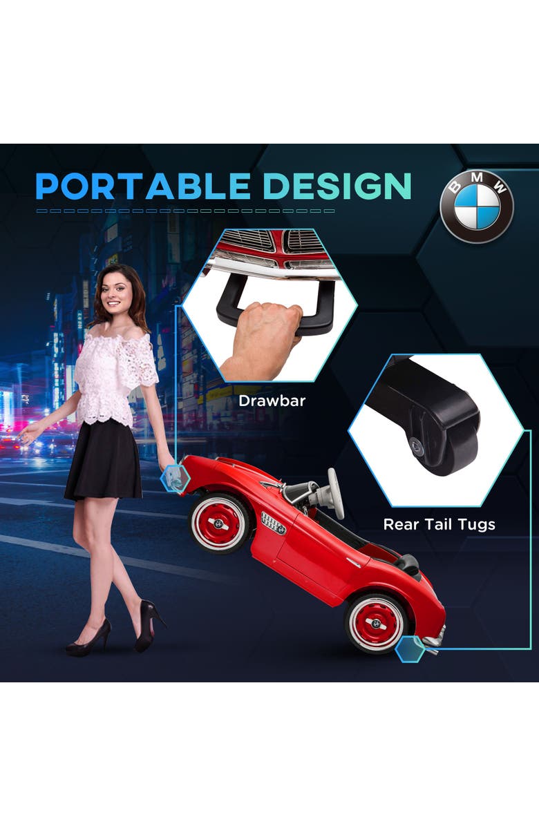 Aosom Licensed BMW 12V Kids Electric Car with 3-Speed Remote Control, Alternate, color, Red