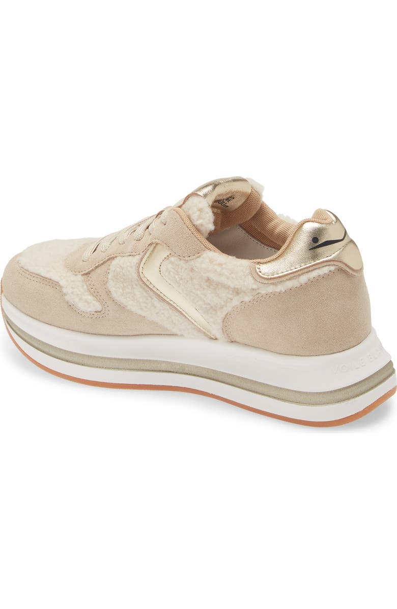 Voile Blanche Merry Curly Faux Shearling Sneaker, Alternate, color,