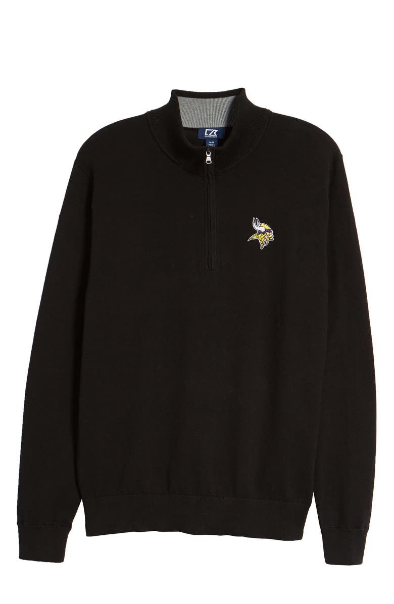 Cutter & Buck Minnesota Vikings - Lakemont Regular Fit Quarter Zip Sweater, Alternate, color, 