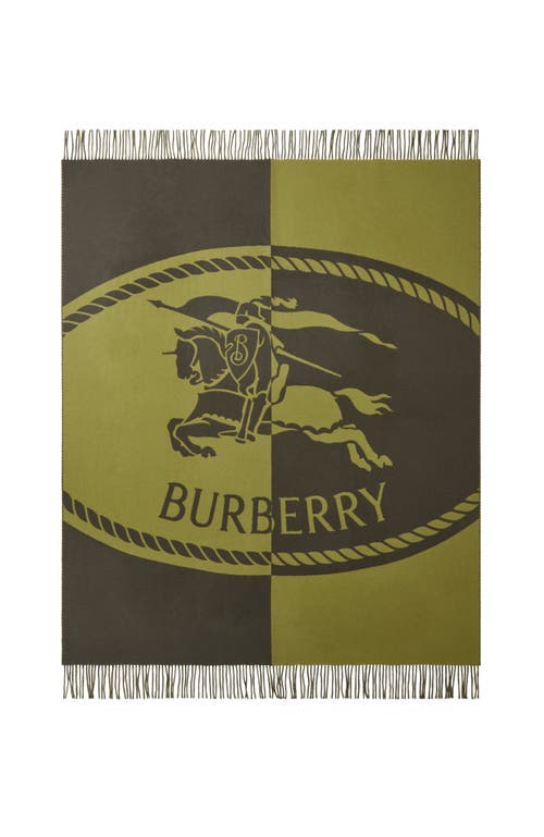 Burberry Knight Stamp Wool Blanket In Multi