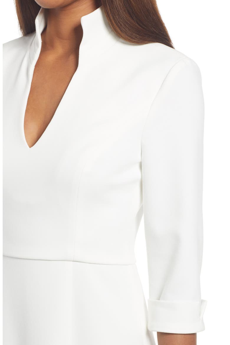 Kensington Fit & Flare Midi Dress, Alternate, color, PORCELAIN