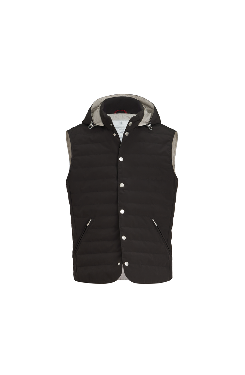 Brunello Cucinelli Down vest, Alternate, color, Black