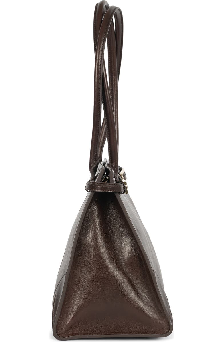 Jeffrey Campbell Palomino Leather Satchel, Alternate, color, Brown