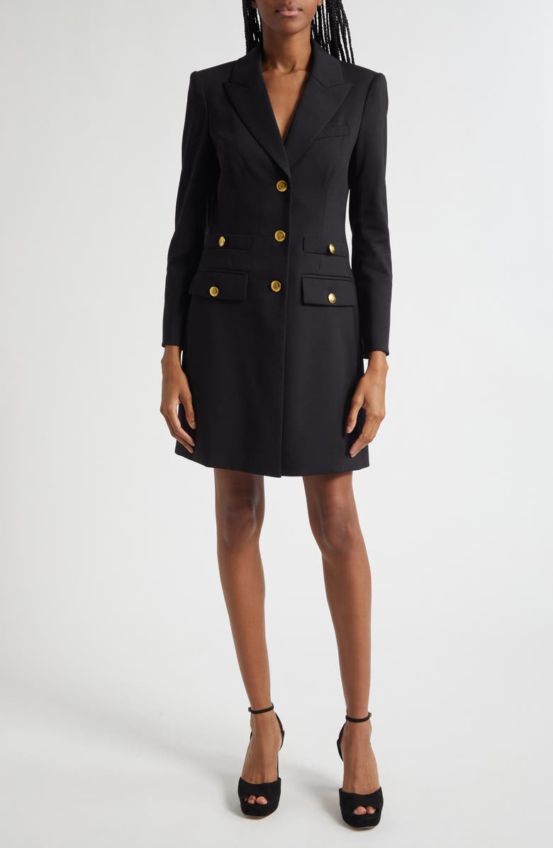 Veronica Beard Walsh Long Sleeve Stretch Wool Blazer Dress, Main, color,