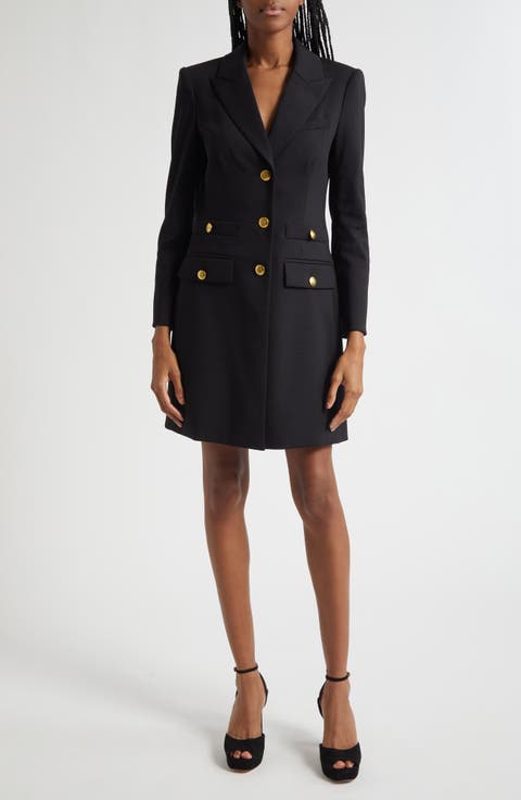 Walsh Long Sleeve Stretch Wool Blazer Dress