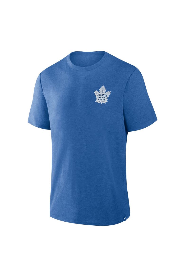 Men's Fanatics Heather Blue Toronto Maple Leafs Fan Lanes Tri-Blend T-Shirt, Alternate, color, Heather Blue