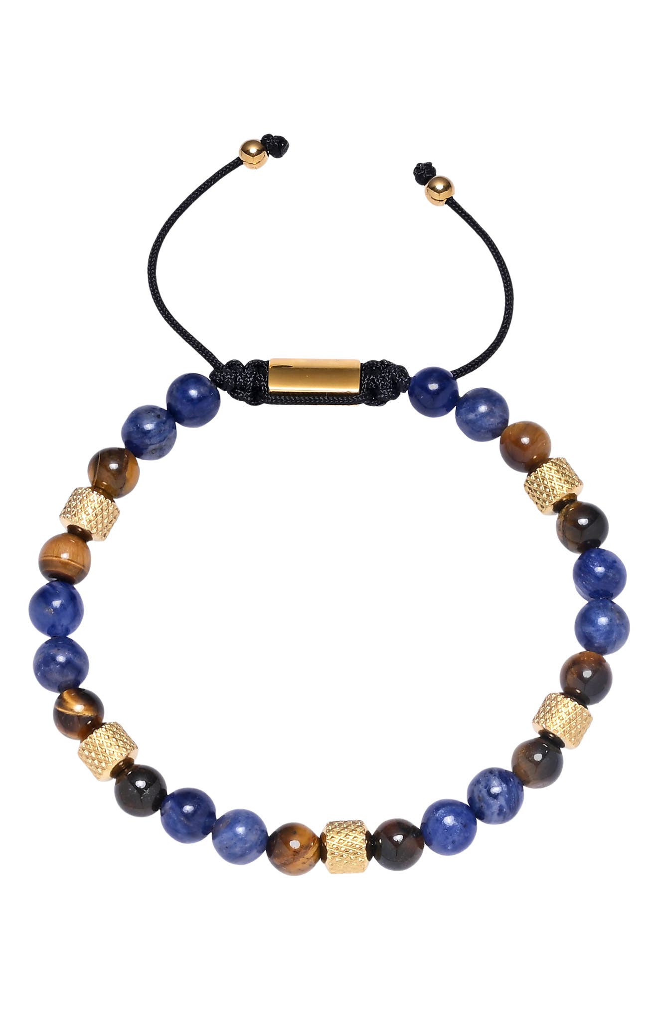 EYE CANDY LOS ANGELES Ezra Semiprecious Stone Beaded Slider Bracelet