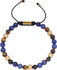 EYE CANDY LOS ANGELES Ezra Semiprecious Stone Beaded Slider Bracelet