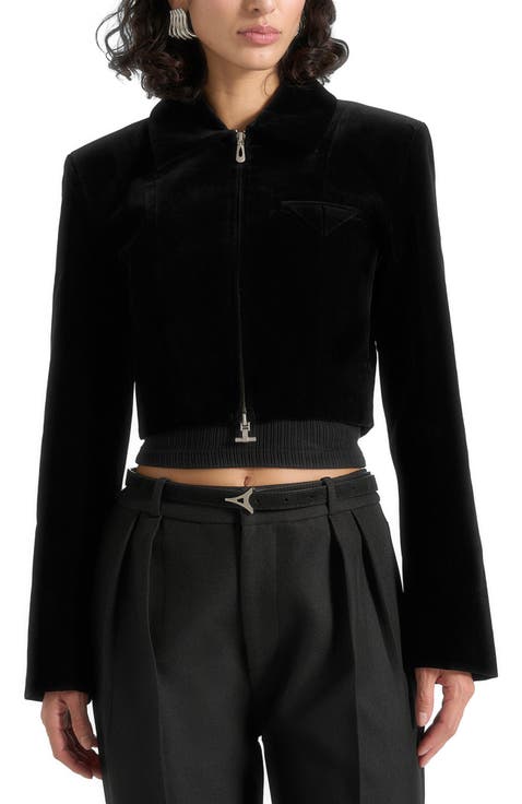 Adina Velvet Cropped Jacket