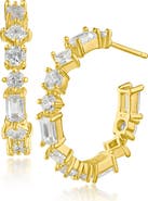 CZ by Kenneth Jay Lane Assorted CZ Hoop Earrings