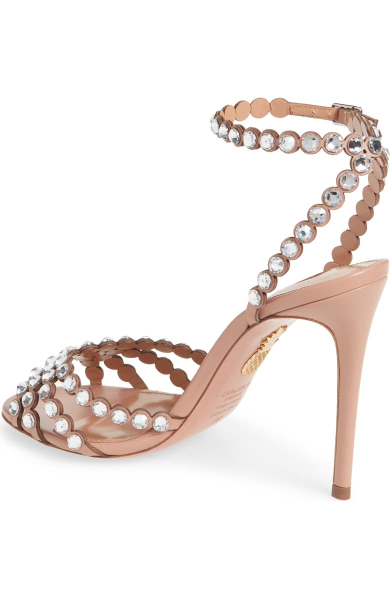 Aquazzura Tequila Crystal Embellished Ankle Strap Sandal, Alternate, color,