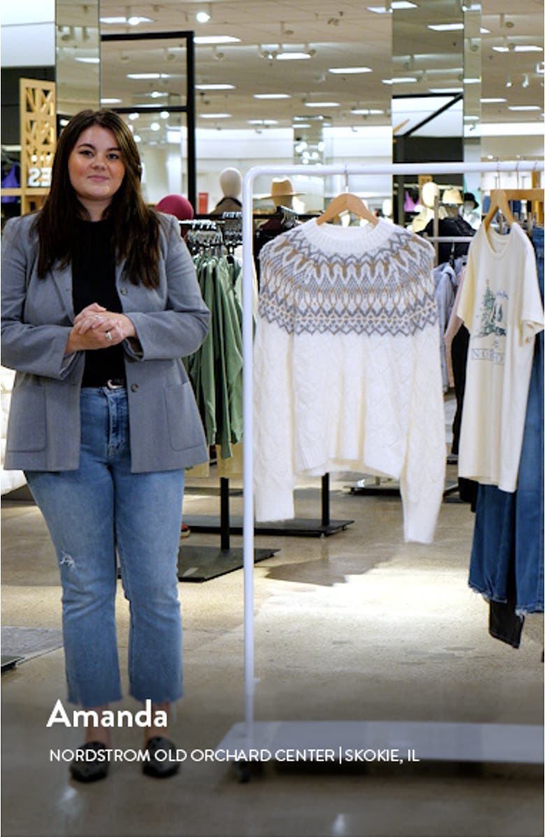 Fair Isle Pointelle Sweater, sales video thumbnail
